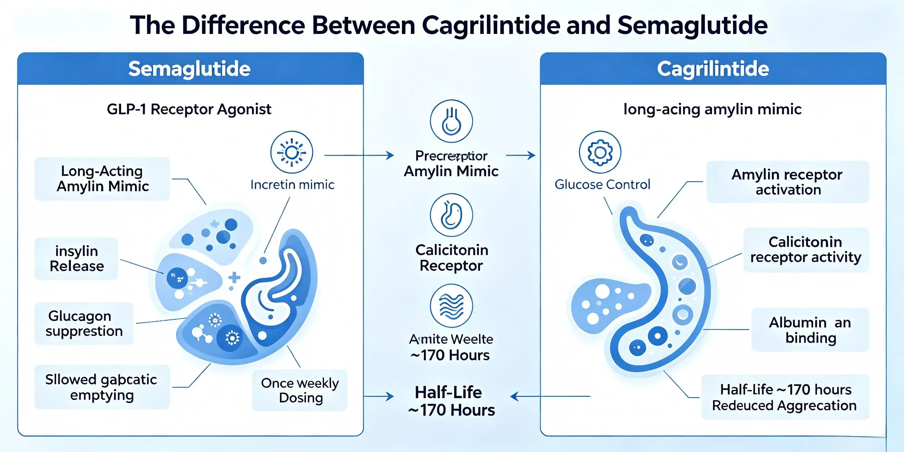 Cagrilintide vs Semaglutide: Which GLP-1 Peptide Is Better for Weight Loss?